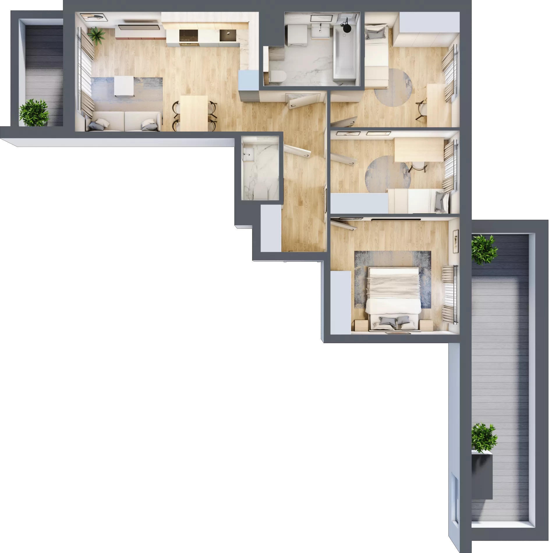 4 pokoje, mieszkanie 69,72 m², piętro 1, oferta nr B/41, Osiedle Urbino 4, Warszawa, Włochy, Raków, ul. Szybka