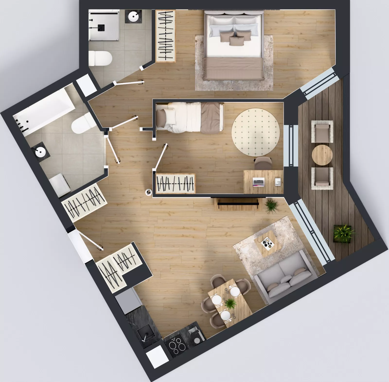 3 pokoje, mieszkanie 59,36 m², piętro 7, oferta nr V/93, Miasteczko Nova Sfera 5, Warszawa, Białołęka, Żerań, ul. Marywilska 5