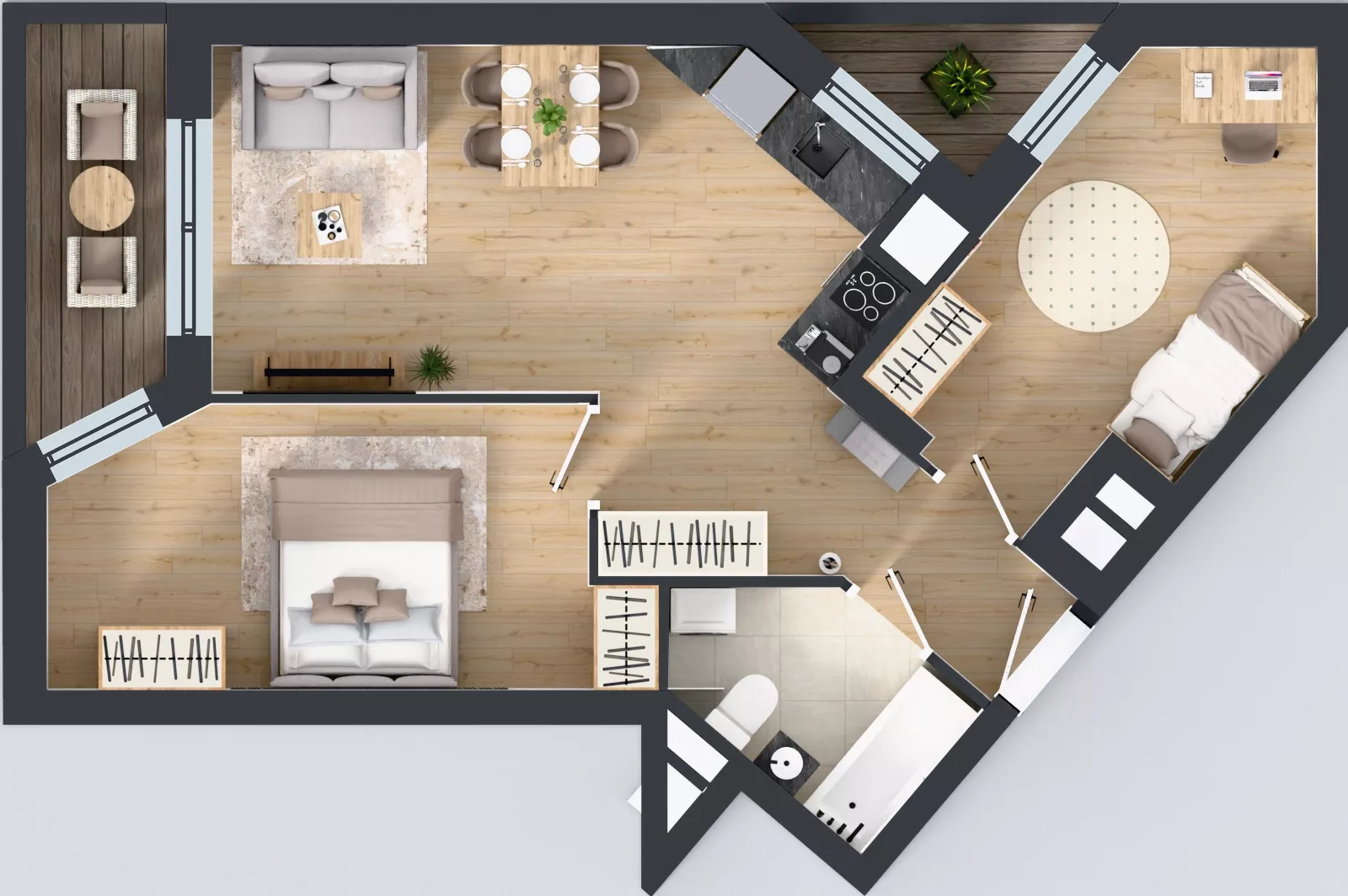3 pokoje, mieszkanie 54,91 m², piętro 6, oferta nr V/135, Miasteczko Nova Sfera 5, Warszawa, Białołęka, Żerań, ul. Marywilska 5