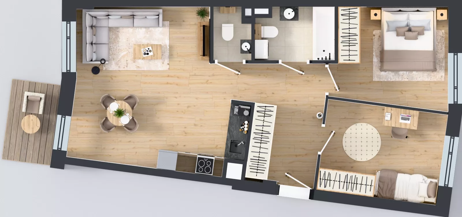 3 pokoje, mieszkanie 62,66 m², piętro 1, oferta nr D-5, Piastova Osada, Warszawa, Ursus, Gołąbki, ul. Henryka II Pobożnego