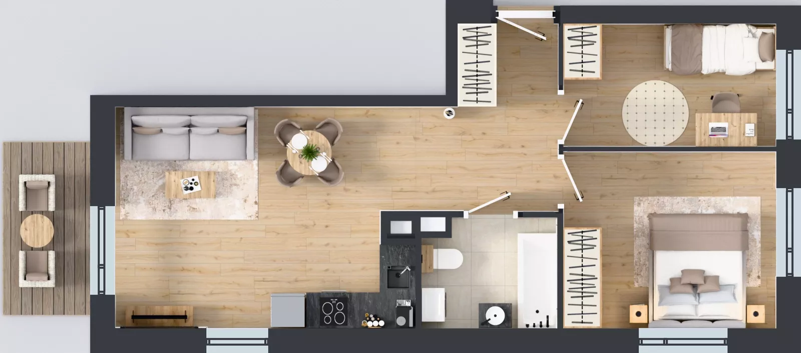 3 pokoje, mieszkanie 53,28 m², piętro 3, oferta nr D-9, Piastova Osada, Warszawa, Ursus, Gołąbki, ul. Henryka II Pobożnego