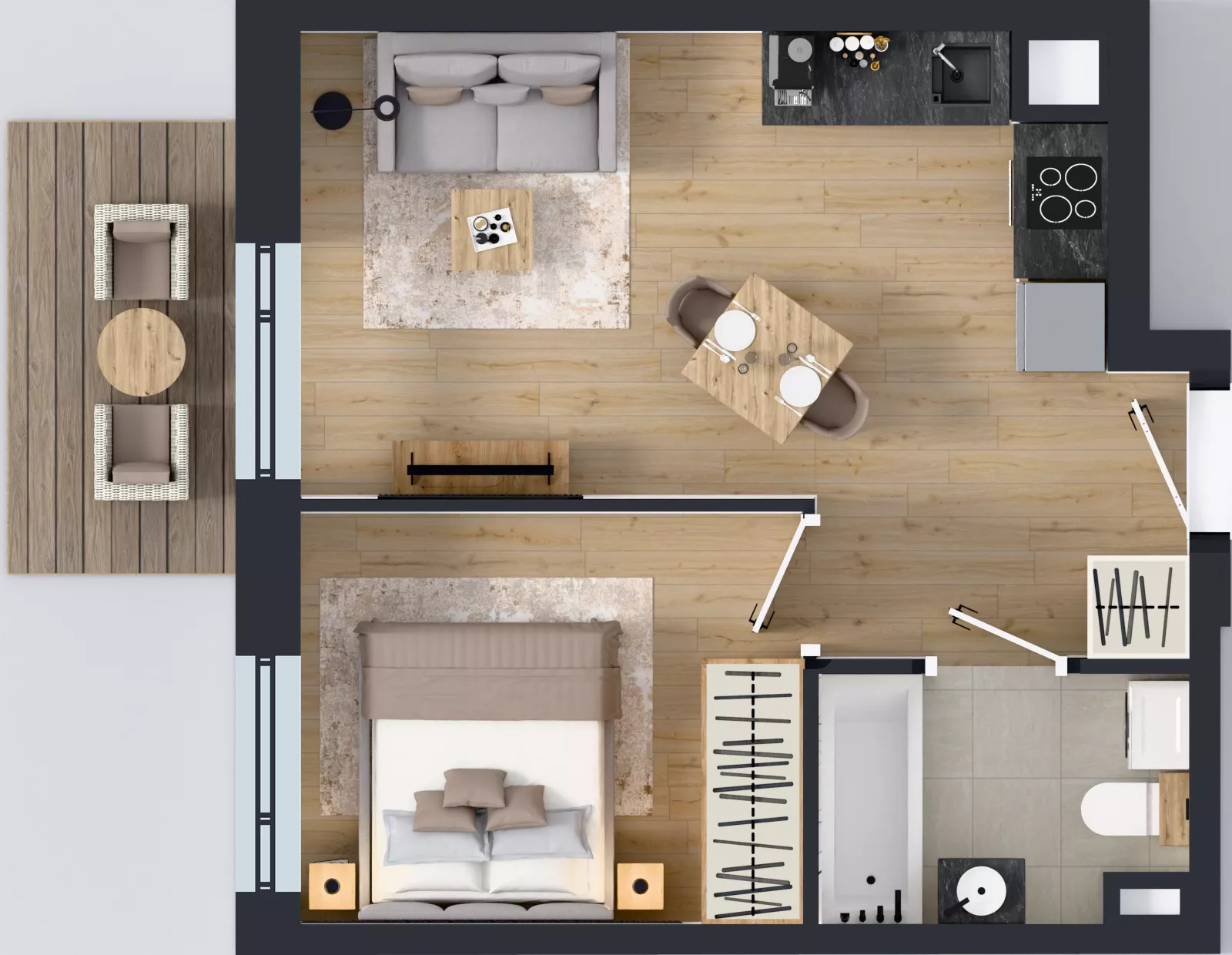 2 pokoje, mieszkanie 33,90 m², piętro 3, oferta nr D-21, Piastova Osada, Warszawa, Ursus, Gołąbki, ul. Henryka II Pobożnego