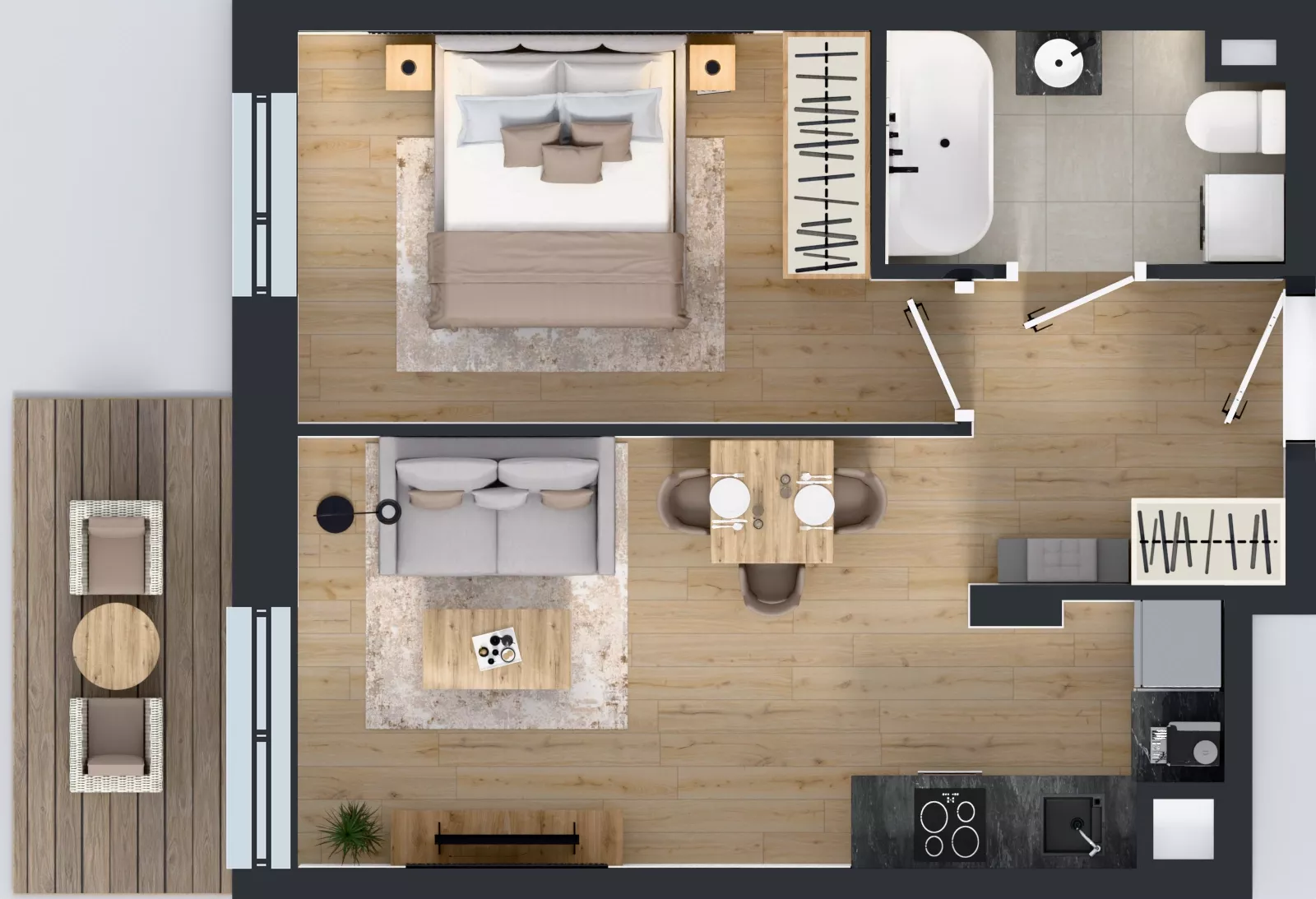 2 pokoje, mieszkanie 36,72 m², piętro 2, oferta nr A/148, Olchowy Park 3, Warszawa, Białołęka, Kobiałka, ul. Marii Callas 20, 20A