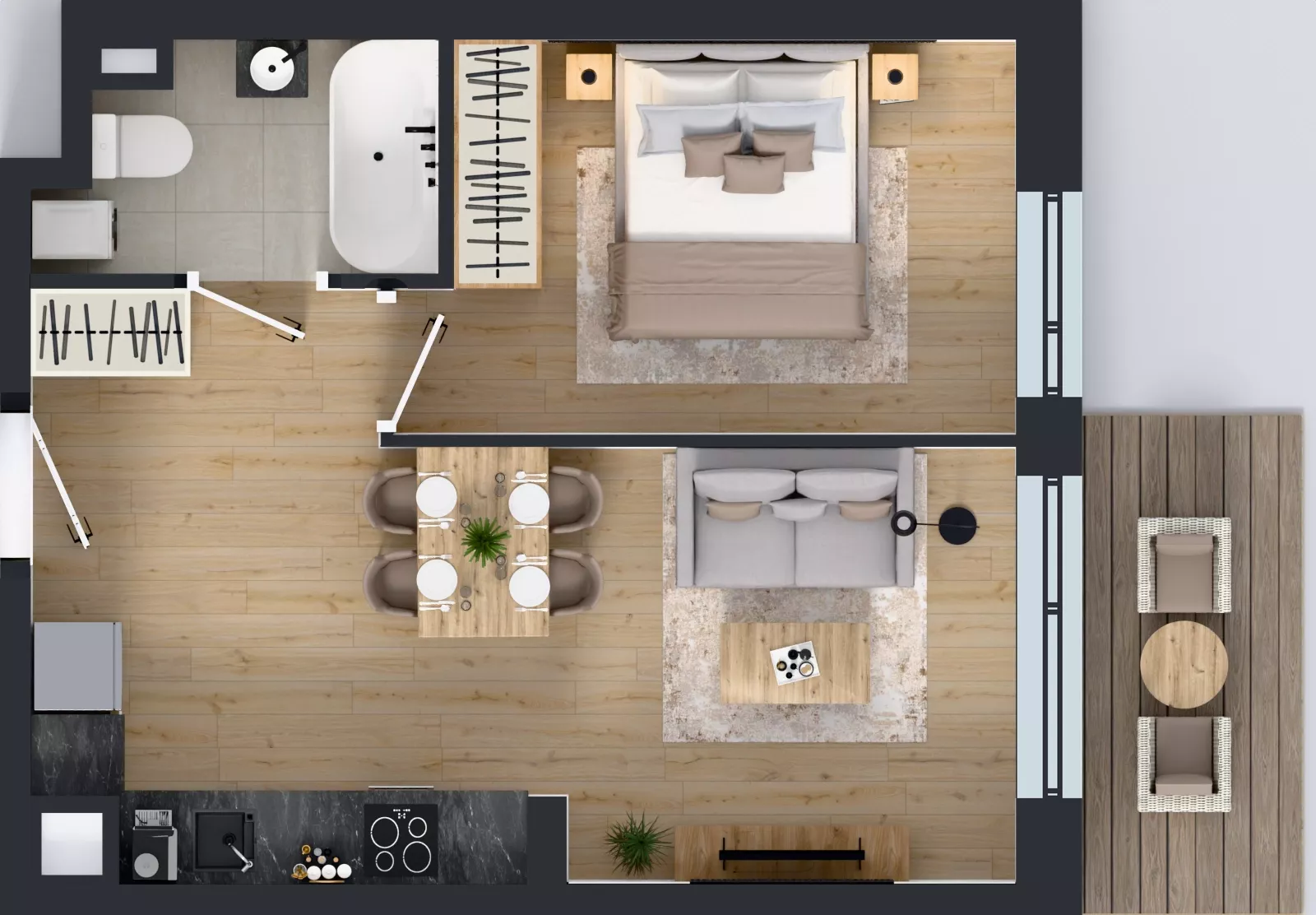 2 pokoje, mieszkanie 36,88 m², piętro 2, oferta nr B/62, Olchowy Park 3, Warszawa, Białołęka, Kobiałka, ul. Marii Callas 20, 20A