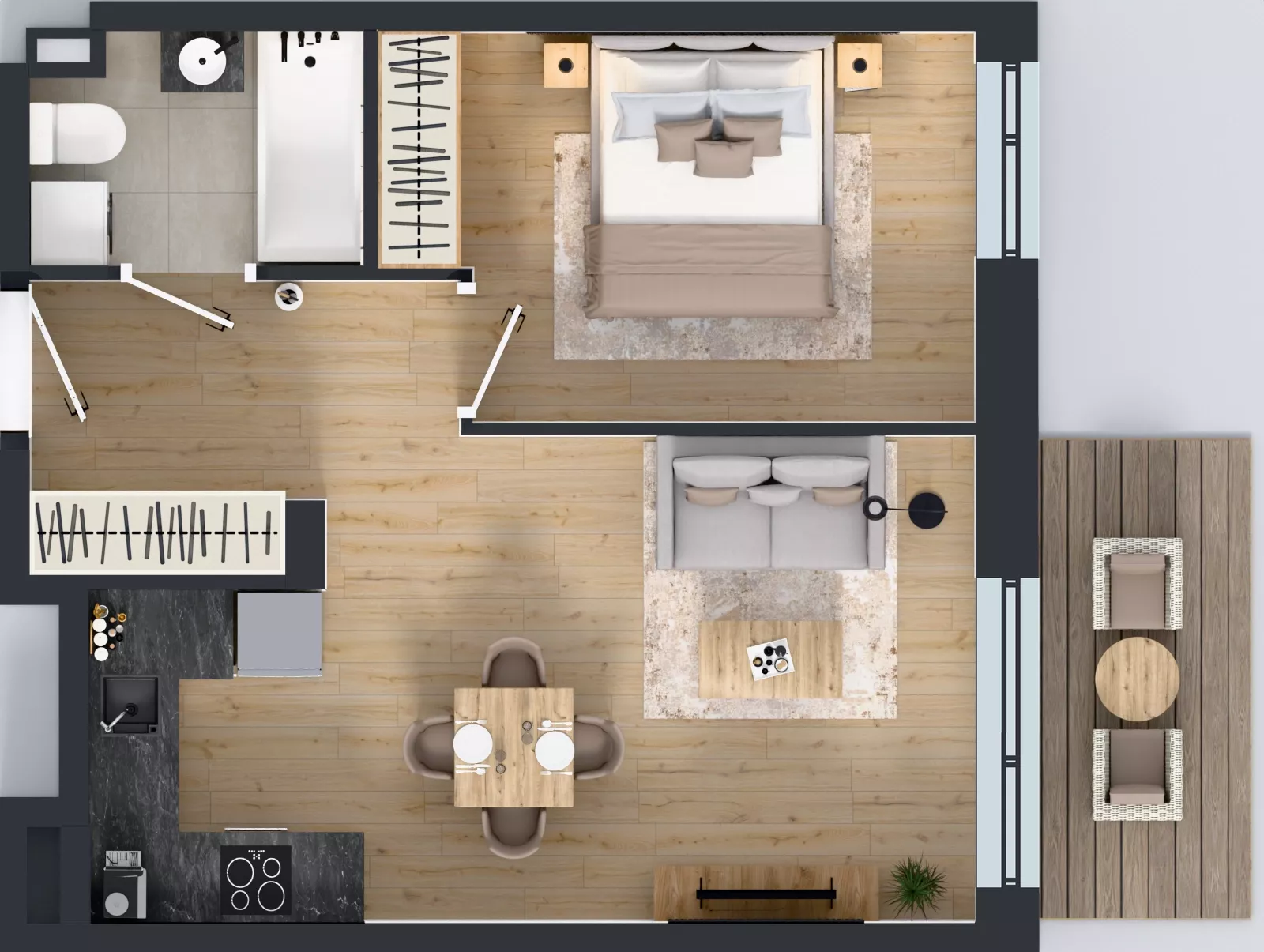 2 pokoje, mieszkanie 40,40 m², piętro 2, oferta nr B/64, Olchowy Park 3, Warszawa, Białołęka, Kobiałka, ul. Marii Callas 20, 20A