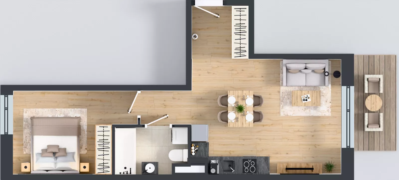 2 pokoje, mieszkanie 43,46 m², piętro 1, oferta nr A/130, Olchowy Park 3, Warszawa, Białołęka, Kobiałka, ul. Marii Callas 20, 20A