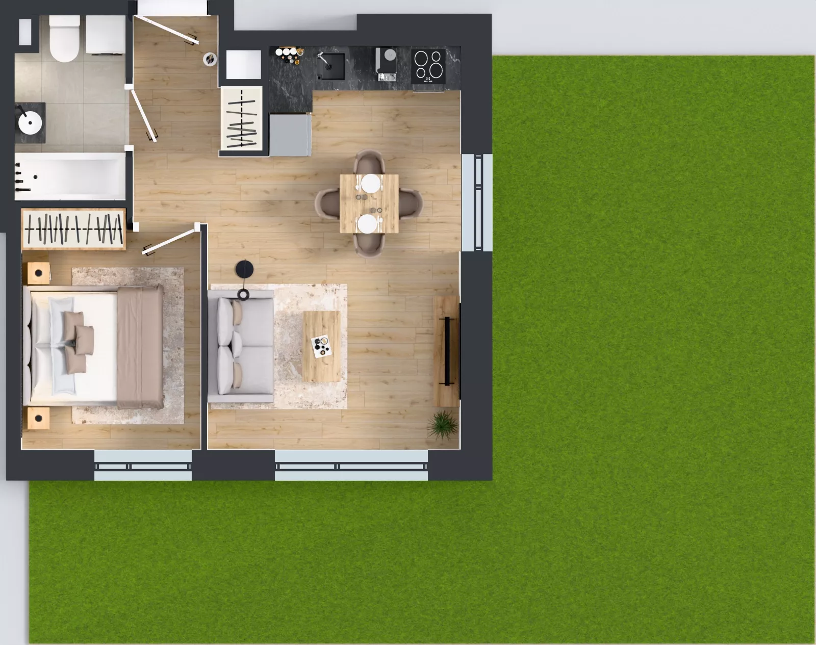2 pokoje, mieszkanie 36,89 m², parter, oferta nr A/85, Olchowy Park 3, Warszawa, Białołęka, Kobiałka, ul. Marii Callas 20, 20A