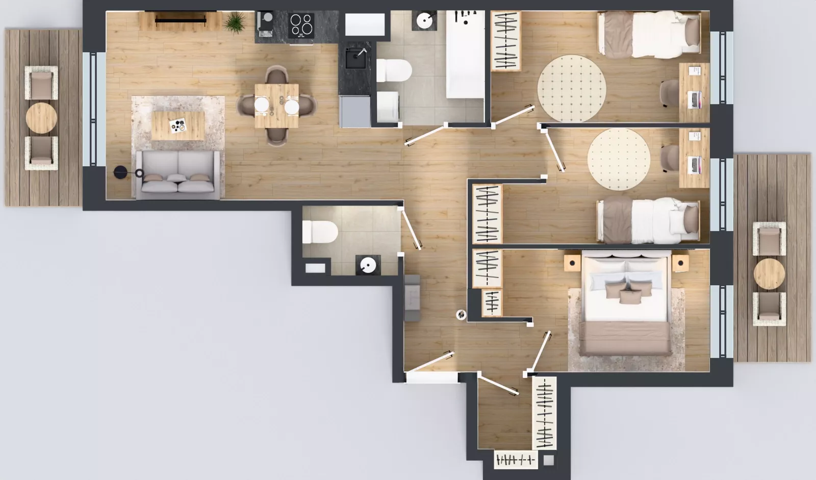 4 pokoje, mieszkanie 64,58 m², piętro 1, oferta nr B/8, Olchowy Park 3, Warszawa, Białołęka, Kobiałka, ul. Marii Callas 20, 20A