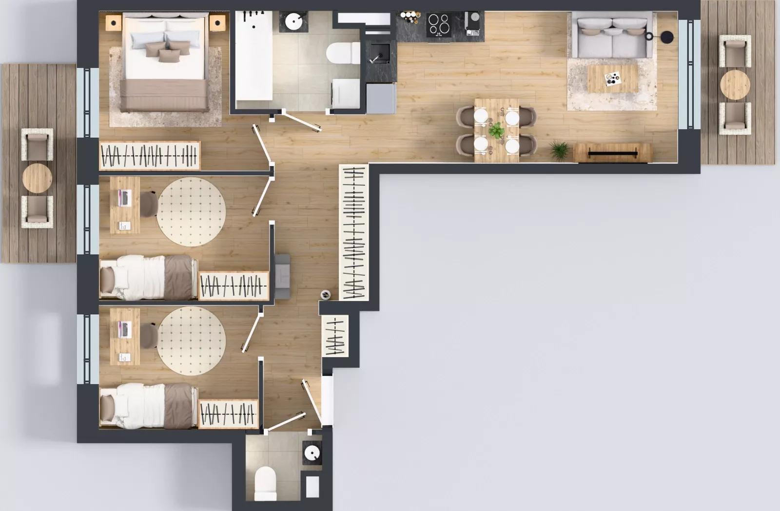 4 pokoje, mieszkanie 62,44 m², piętro 2, oferta nr B/25, Olchowy Park 3, Warszawa, Białołęka, Kobiałka, ul. Marii Callas 20, 20A