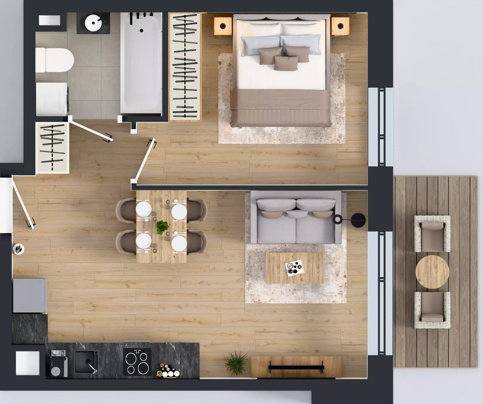 2 pokoje, mieszkanie 38,77 m², piętro 1, oferta nr B/31, Olchowy Park 3, Warszawa, Białołęka, Kobiałka, ul. Marii Callas 20, 20A