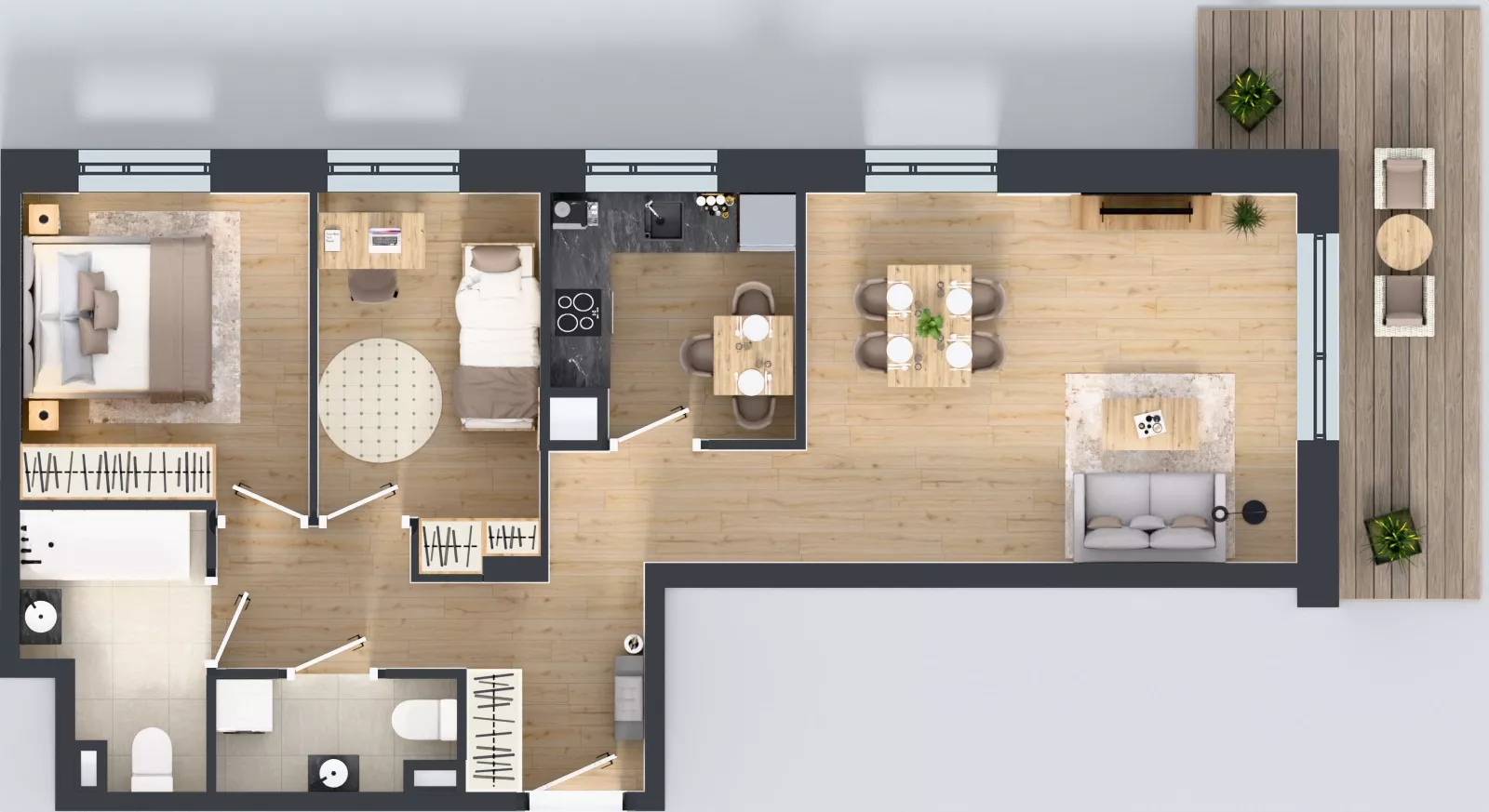 3 pokoje, mieszkanie 65,88 m², parter, oferta nr B/38, Olchowy Park 3, Warszawa, Białołęka, Kobiałka, ul. Marii Callas 20, 20A