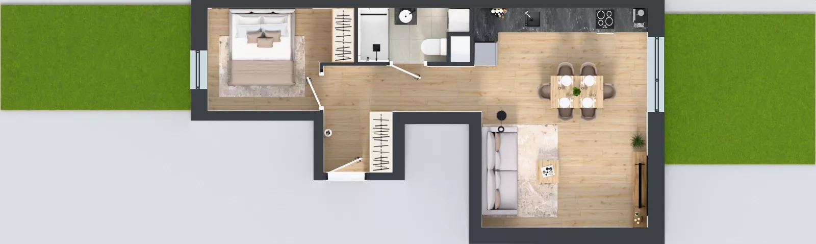 2 pokoje, mieszkanie 46,86 m², parter, oferta nr III/3, Neo Nova Ochota 3, Warszawa, Włochy, Raków, ul. Wojciecha Opackiego 4A