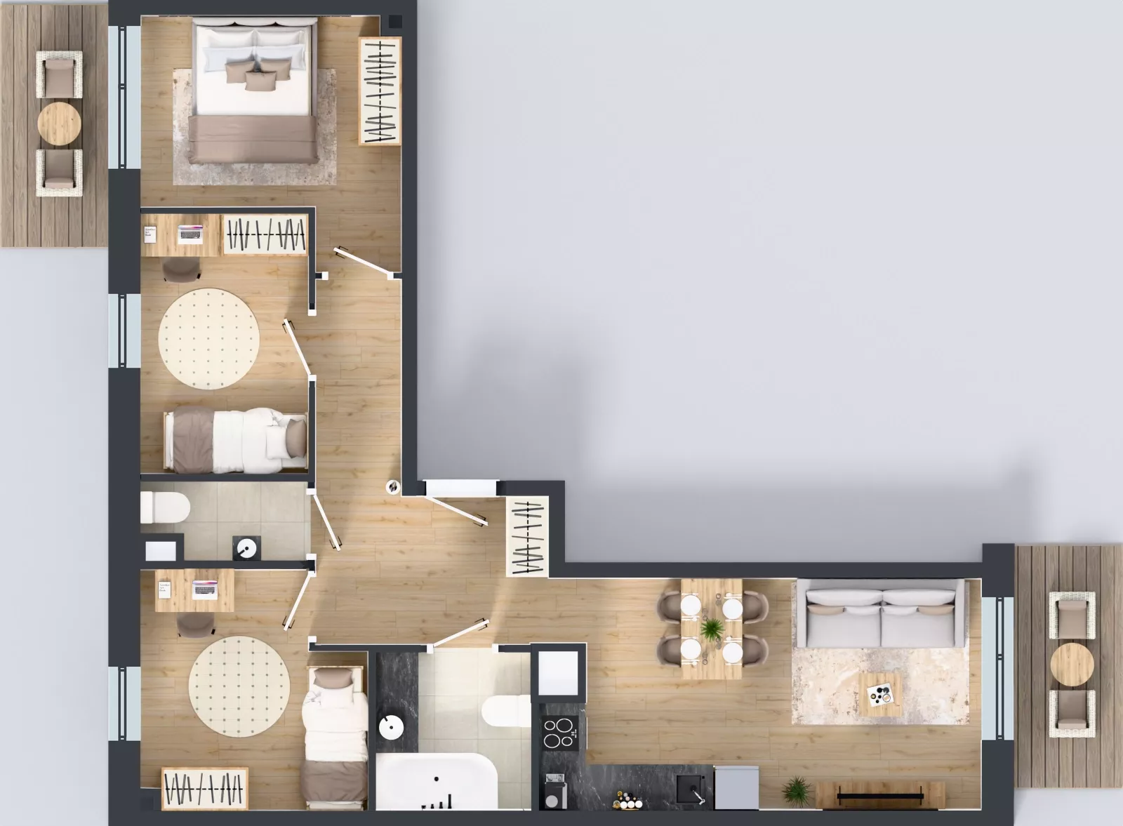 4 pokoje, mieszkanie 64,84 m², piętro 4, oferta nr III/33, Neo Nova Ochota 3, Warszawa, Włochy, Raków, ul. Wojciecha Opackiego 4A