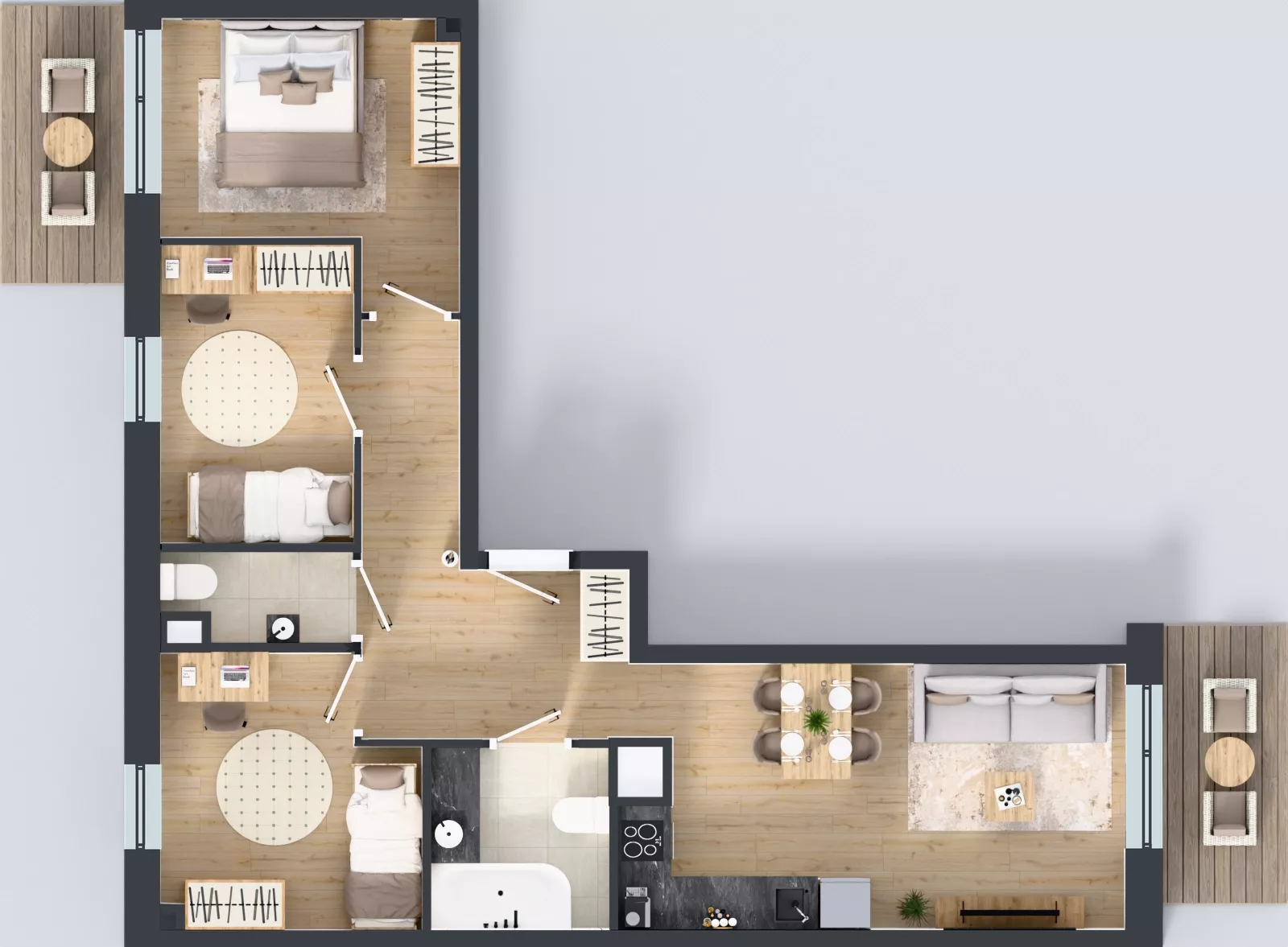 4 pokoje, mieszkanie 64,84 m², piętro 3, oferta nr III/30, Neo Nova Ochota 3, Warszawa, Włochy, Raków, ul. Wojciecha Opackiego 4A