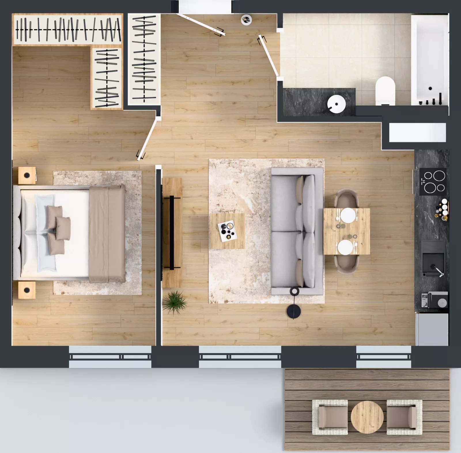 2 pokoje, mieszkanie 46,78 m², piętro 5, oferta nr 88, MISTA Kraków, Kraków, Mistrzejowice, ul. Mistrzejowicka