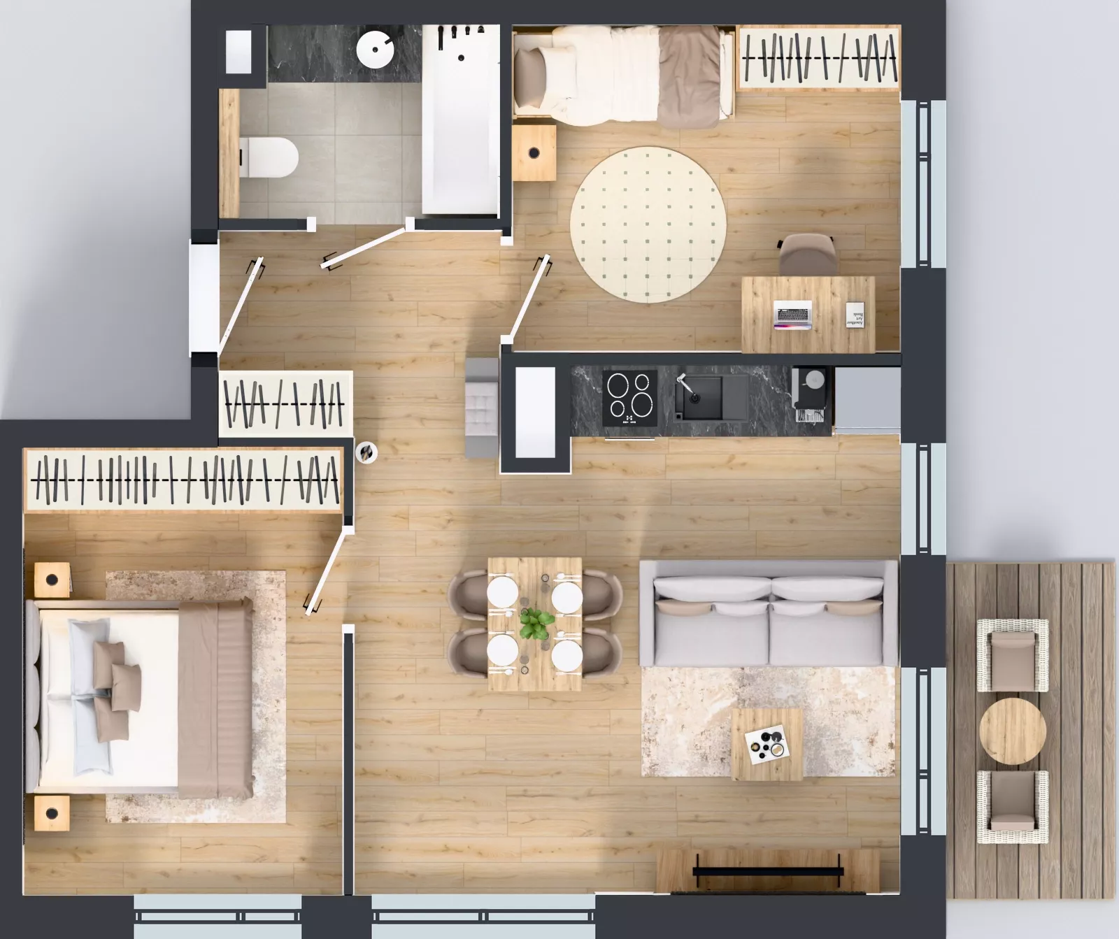 3 pokoje, mieszkanie 52,63 m², piętro 5, oferta nr 85, MISTA Kraków, Kraków, Mistrzejowice, ul. Mistrzejowicka