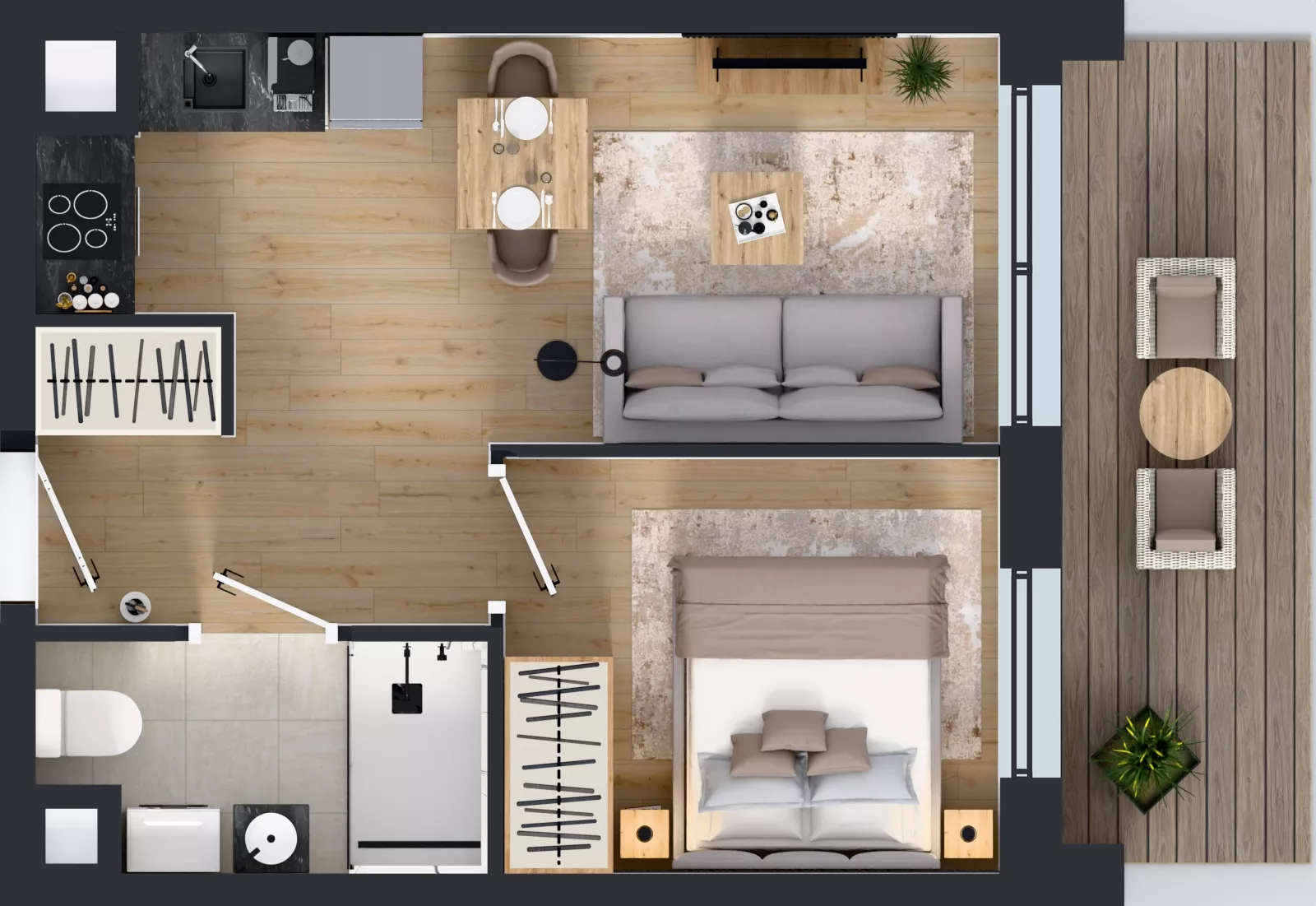 2 pokoje, mieszkanie 32,14 m², piętro 3, oferta nr II/237, Miasteczko Nova Fala 2, Gdynia, Cisowa, ul. Morska 254-262