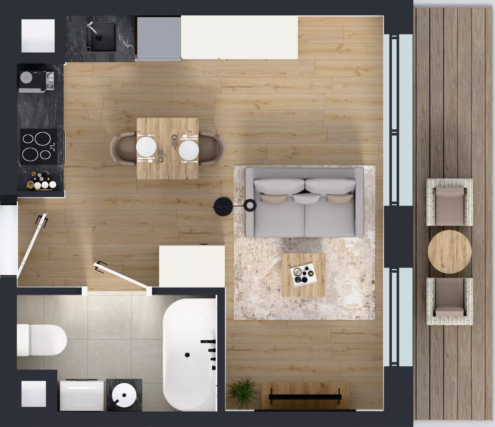 1 pokój, mieszkanie 26,09 m², piętro 5, oferta nr II/340, Miasteczko Nova Fala 2, Gdynia, Cisowa, ul. Morska 254-262