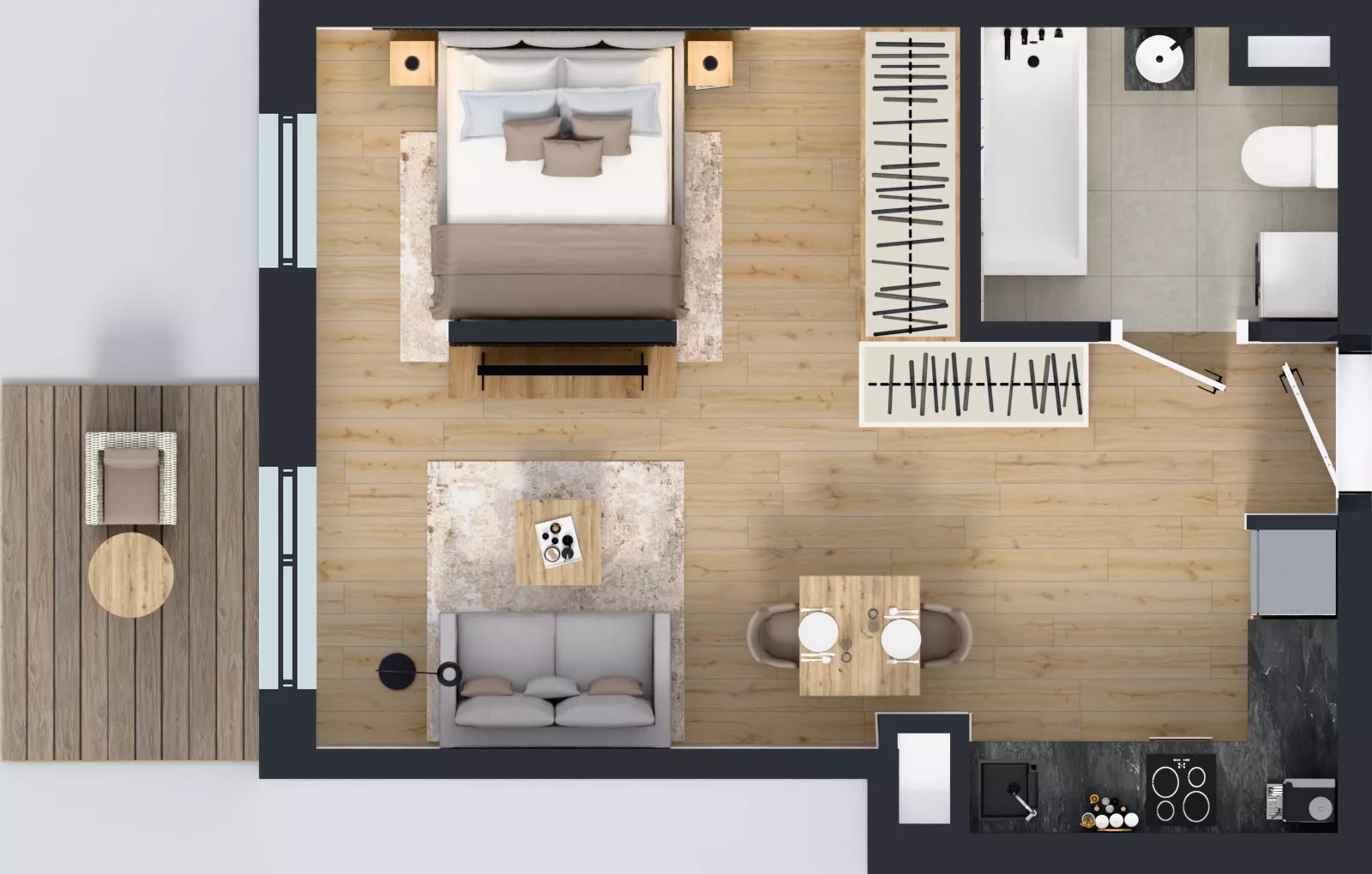 1 pokój, mieszkanie 36,28 m², piętro 1, oferta nr C1/11, Miasteczko Julianów 2, Julianów, ul. Architektów