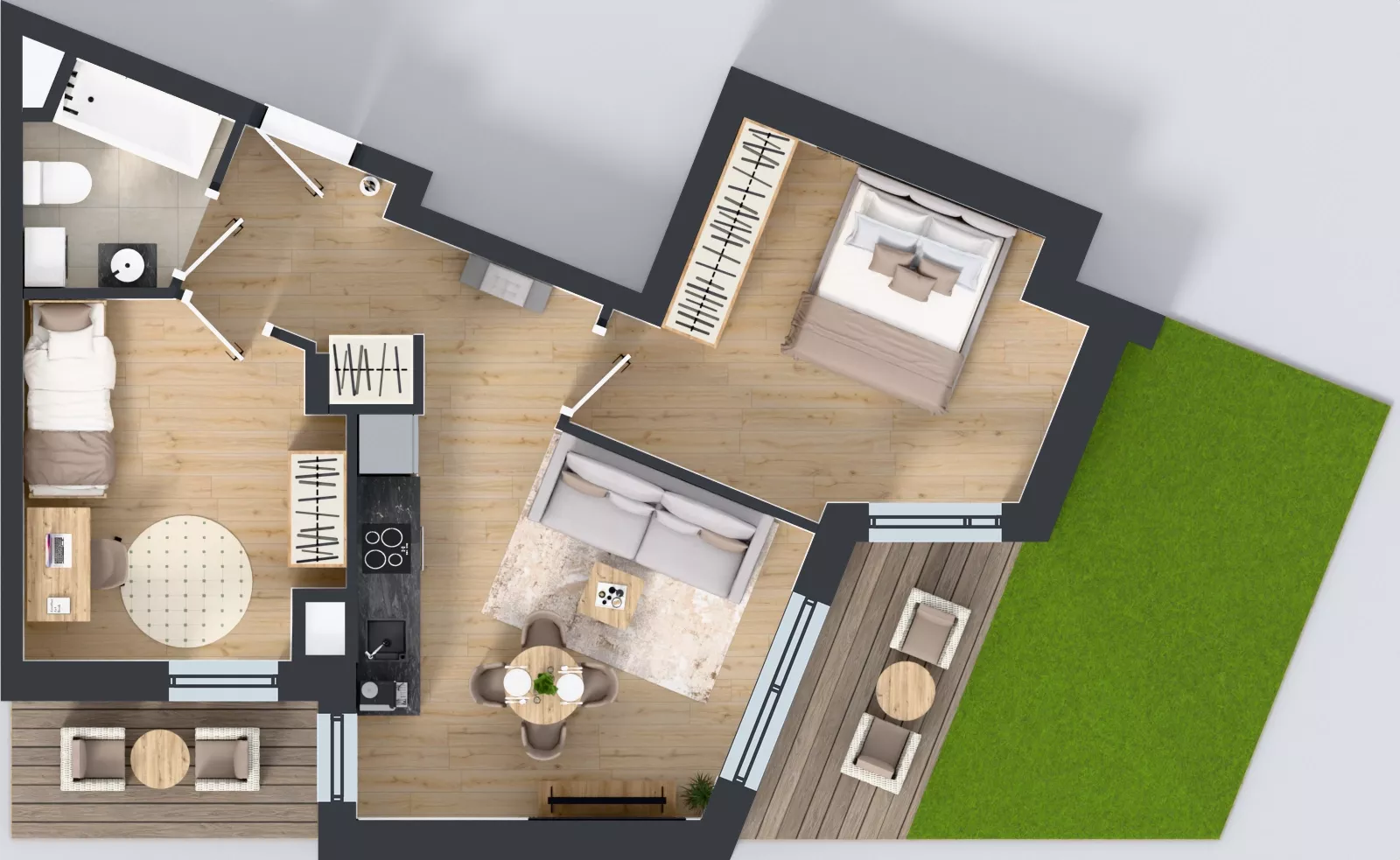 3 pokoje, mieszkanie 49,94 m², parter, oferta nr IV/1, Miasteczko Nova Sfera 4, Warszawa, Białołęka, Żerań, ul. Marywilska 7