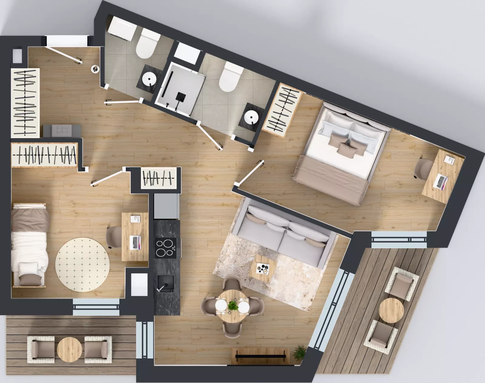 3 pokoje, mieszkanie 54,56 m², piętro 1, oferta nr IV/5, Miasteczko Nova Sfera 4, Warszawa, Białołęka, Żerań, ul. Marywilska 7