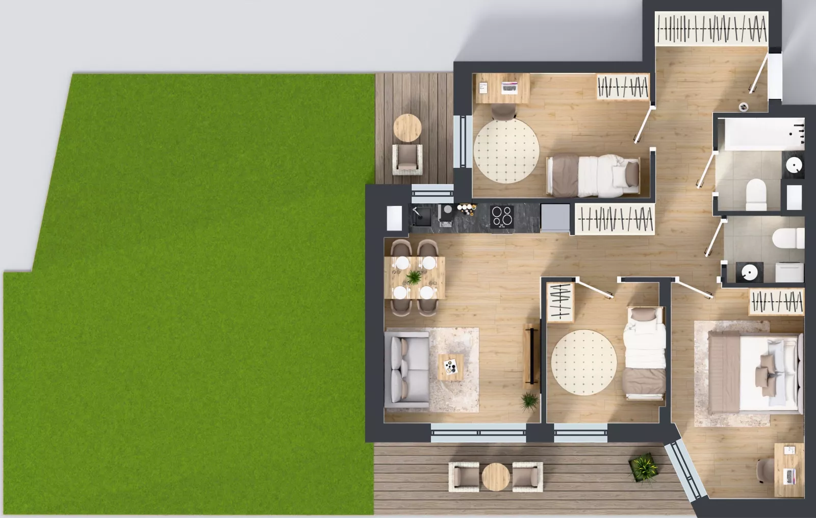 4 pokoje, mieszkanie 64,43 m², parter, oferta nr IV/23, Miasteczko Nova Sfera 4, Warszawa, Białołęka, Żerań, ul. Marywilska 7