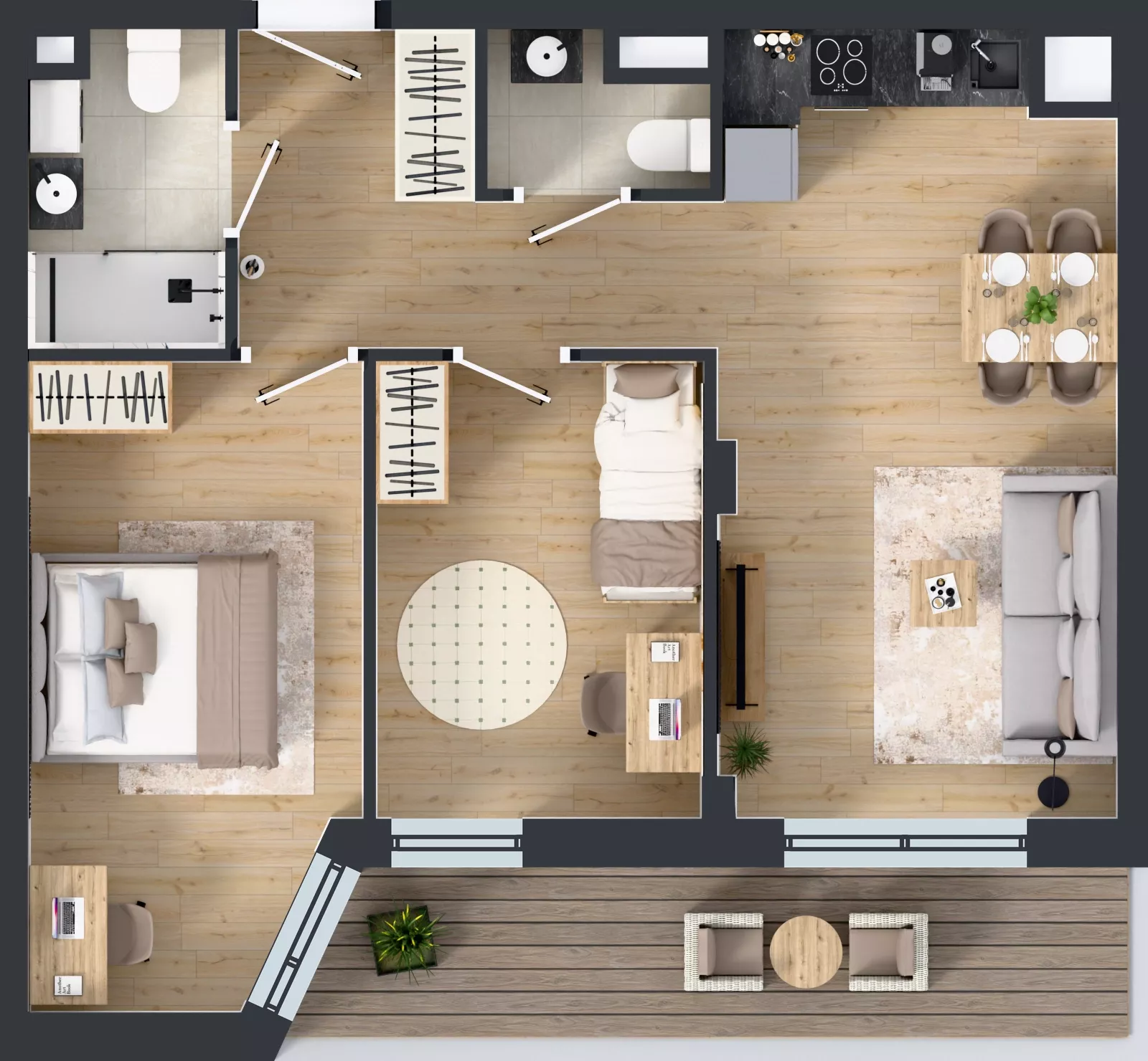 3 pokoje, mieszkanie 58,64 m², parter, oferta nr IV/25, Miasteczko Nova Sfera 4, Warszawa, Białołęka, Żerań, ul. Marywilska 7