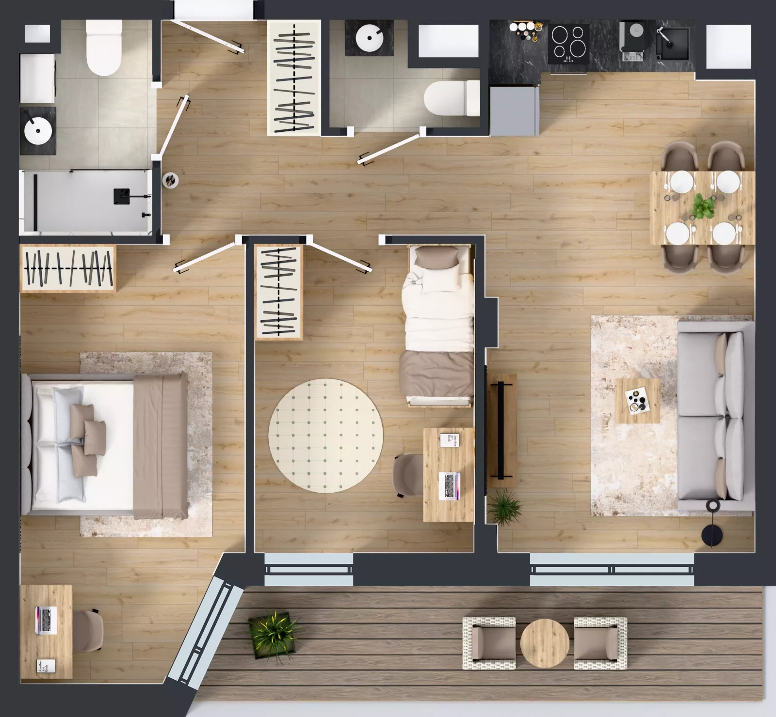 3 pokoje, mieszkanie 58,54 m², piętro 3, oferta nr IV/39, Miasteczko Nova Sfera 4, Warszawa, Białołęka, Żerań, ul. Marywilska 7