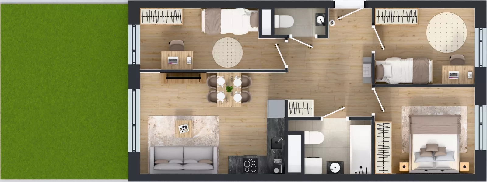 4 pokoje, mieszkanie 63,33 m², parter, oferta nr XII/24, Metro Art 12, Warszawa, Praga Południe, Kamionek, ul. Chodakowska 38