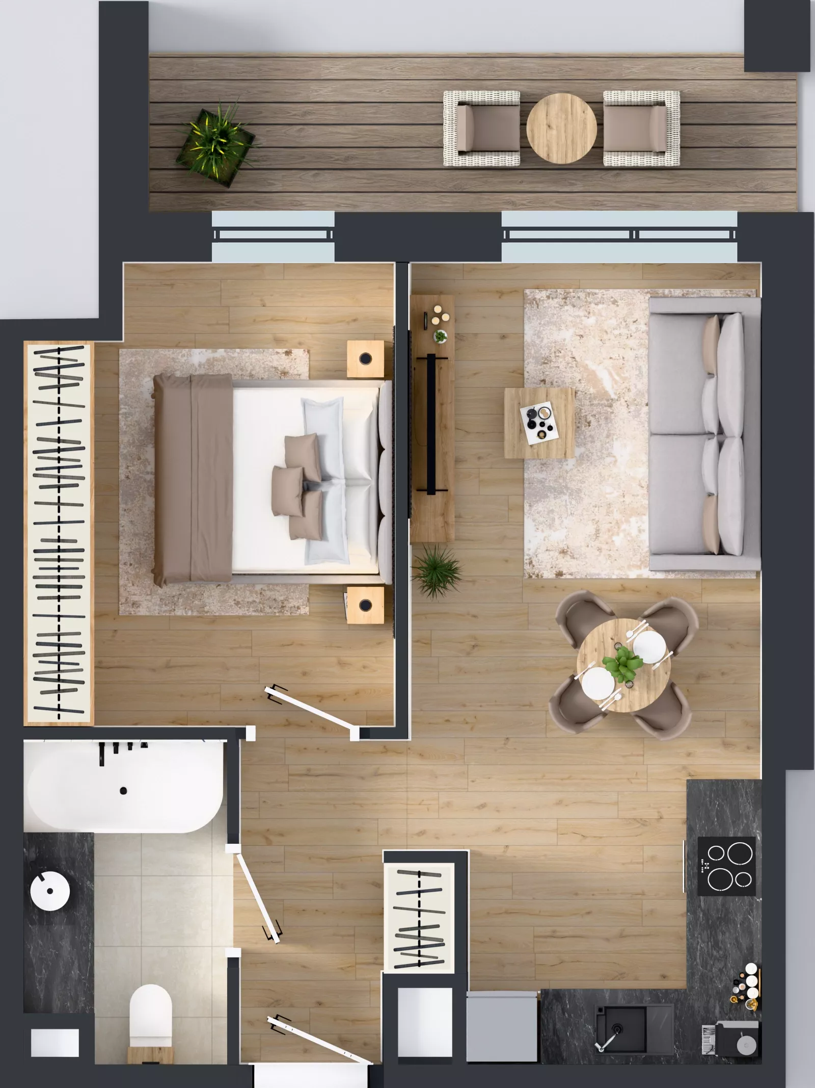 2 pokoje, mieszkanie 39,93 m², piętro 1, oferta nr A1, Concept Ćwiklińska, Warszawa, Białołęka, Tarchomin, ul. Elżbiety Barszczewskiej 2
