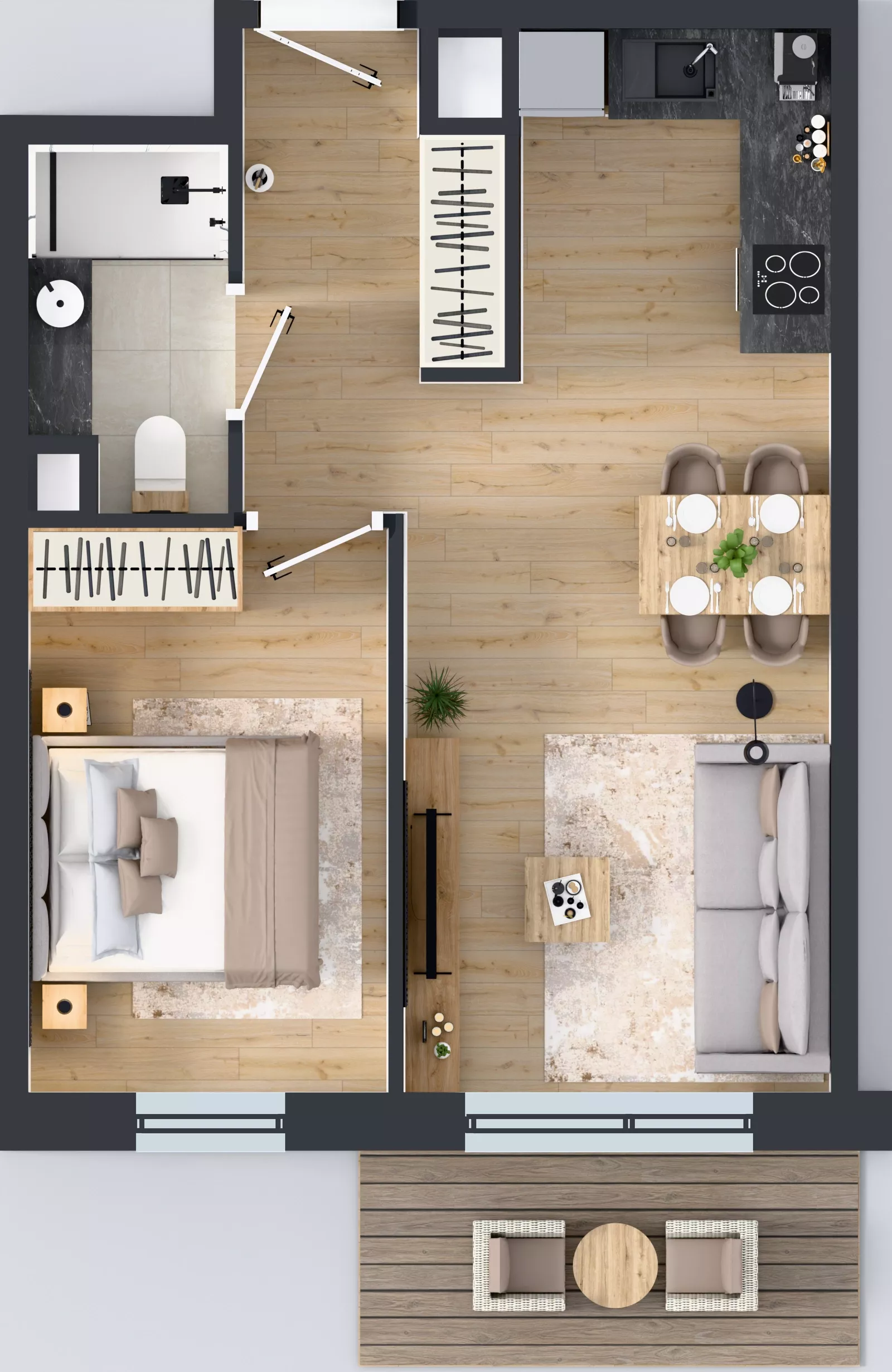 2 pokoje, mieszkanie 38,82 m², piętro 1, oferta nr A5, Concept Ćwiklińska, Warszawa, Białołęka, Tarchomin, ul. Elżbiety Barszczewskiej 2