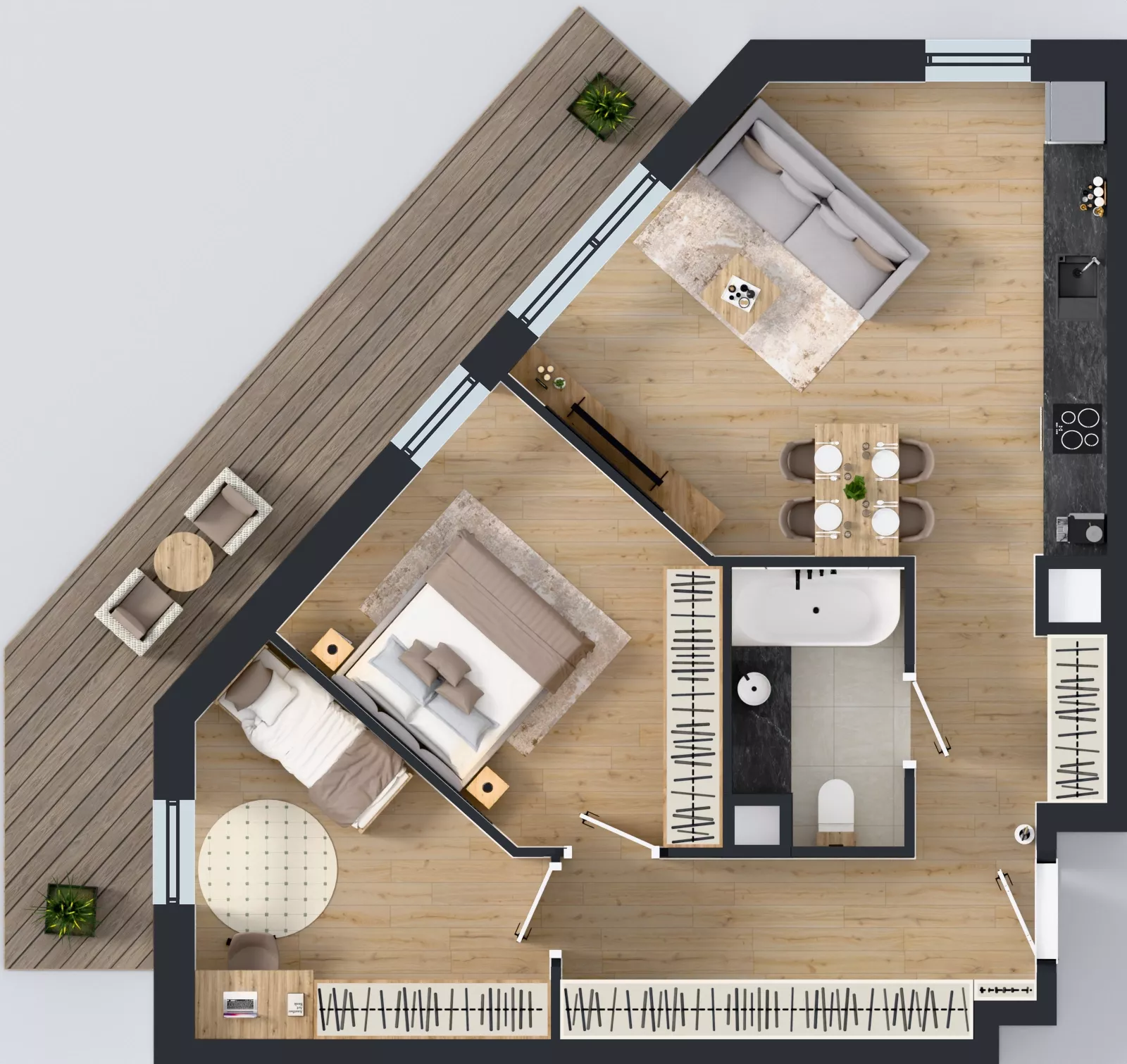 3 pokoje, mieszkanie 64,53 m², piętro 2, oferta nr A17, Concept Ćwiklińska, Warszawa, Białołęka, Tarchomin, ul. Elżbiety Barszczewskiej 2