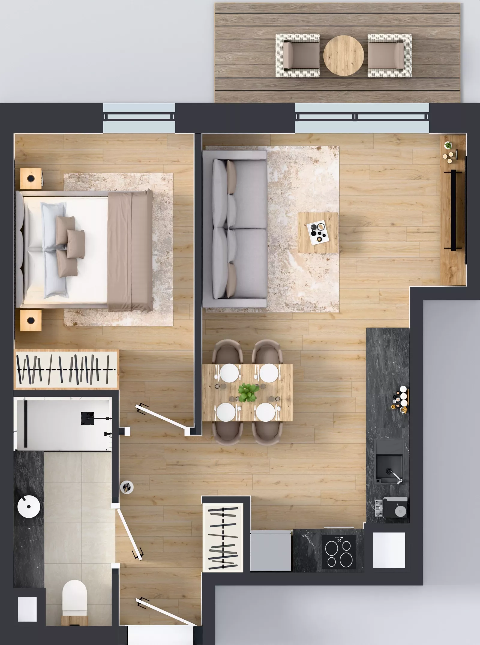 2 pokoje, mieszkanie 39,67 m², piętro 4, oferta nr A36, Concept Ćwiklińska, Warszawa, Białołęka, Tarchomin, ul. Elżbiety Barszczewskiej 2