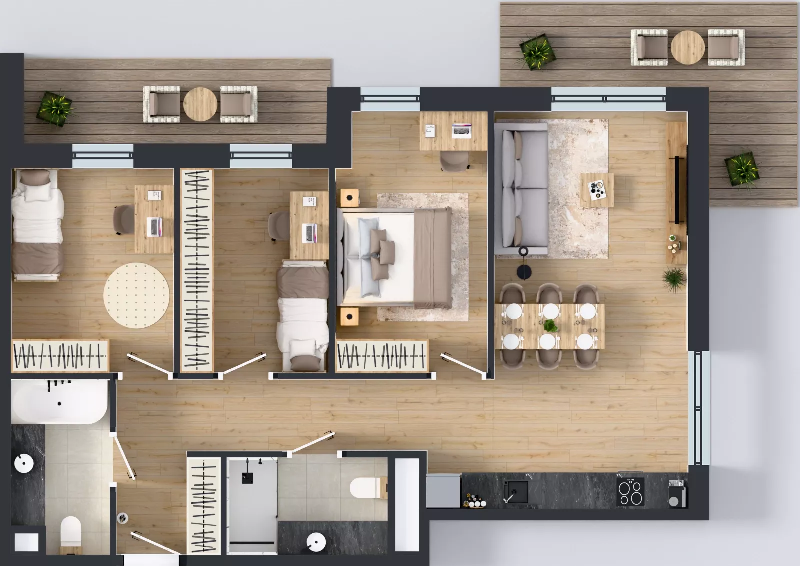 4 pokoje, mieszkanie 78,27 m², piętro 6, oferta nr A47, Concept Ćwiklińska, Warszawa, Białołęka, Tarchomin, ul. Elżbiety Barszczewskiej 2