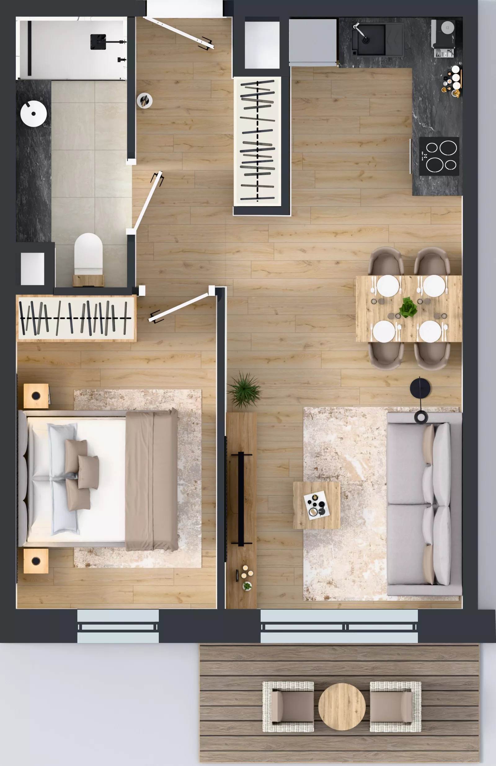 2 pokoje, mieszkanie 39,95 m², piętro 6, oferta nr A50, Concept Ćwiklińska, Warszawa, Białołęka, Tarchomin, ul. Elżbiety Barszczewskiej 2