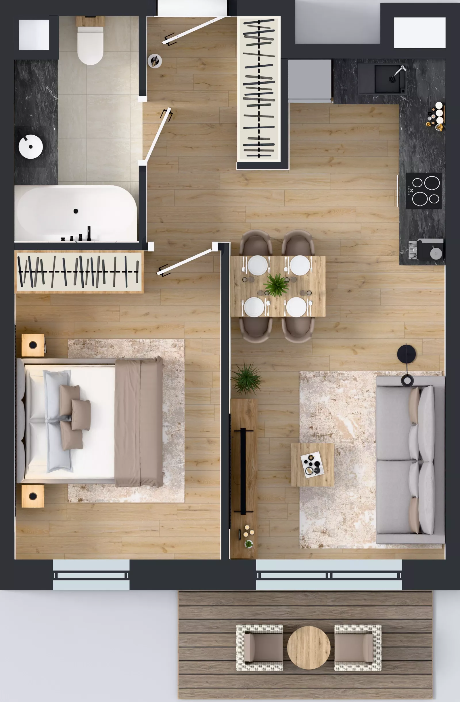 2 pokoje, mieszkanie 41,34 m², piętro 7, oferta nr A58, Concept Ćwiklińska, Warszawa, Białołęka, Tarchomin, ul. Elżbiety Barszczewskiej 2
