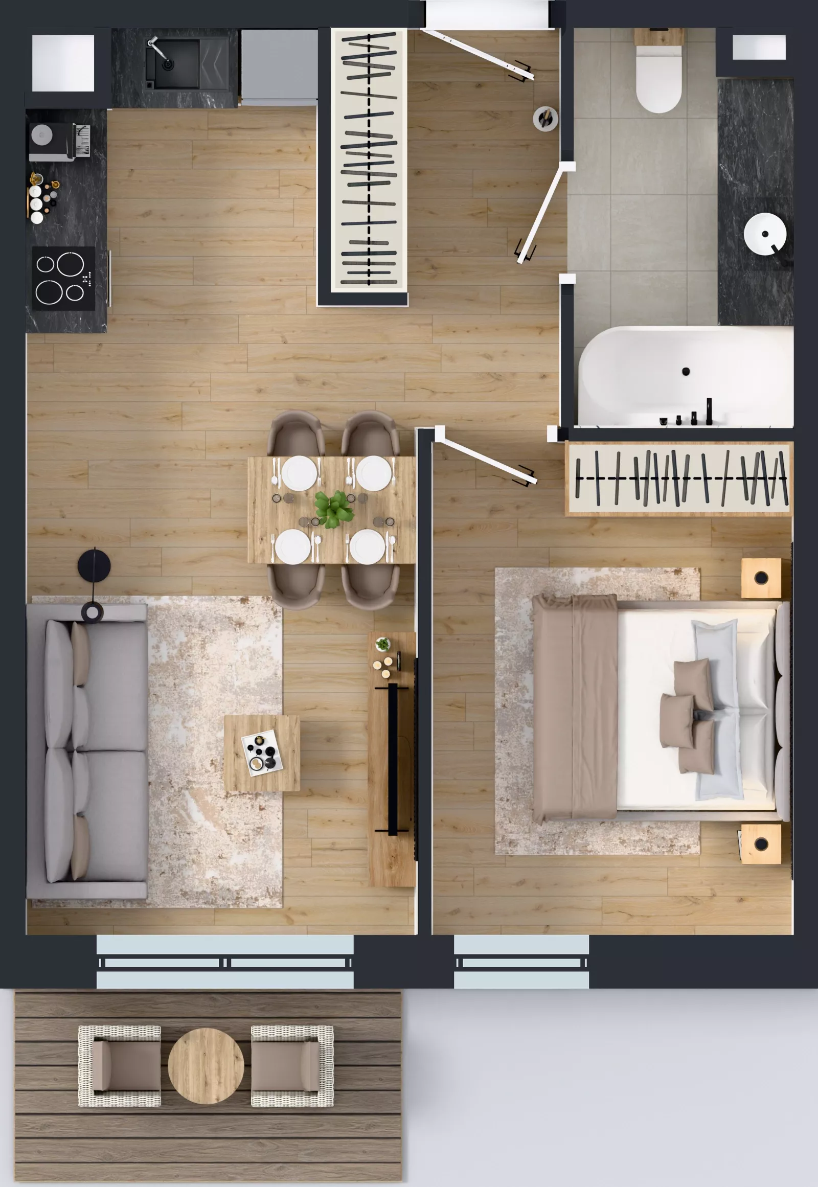 2 pokoje, mieszkanie 40,80 m², piętro 1, oferta nr A110, Concept Ćwiklińska, Warszawa, Białołęka, Tarchomin, ul. Elżbiety Barszczewskiej 2