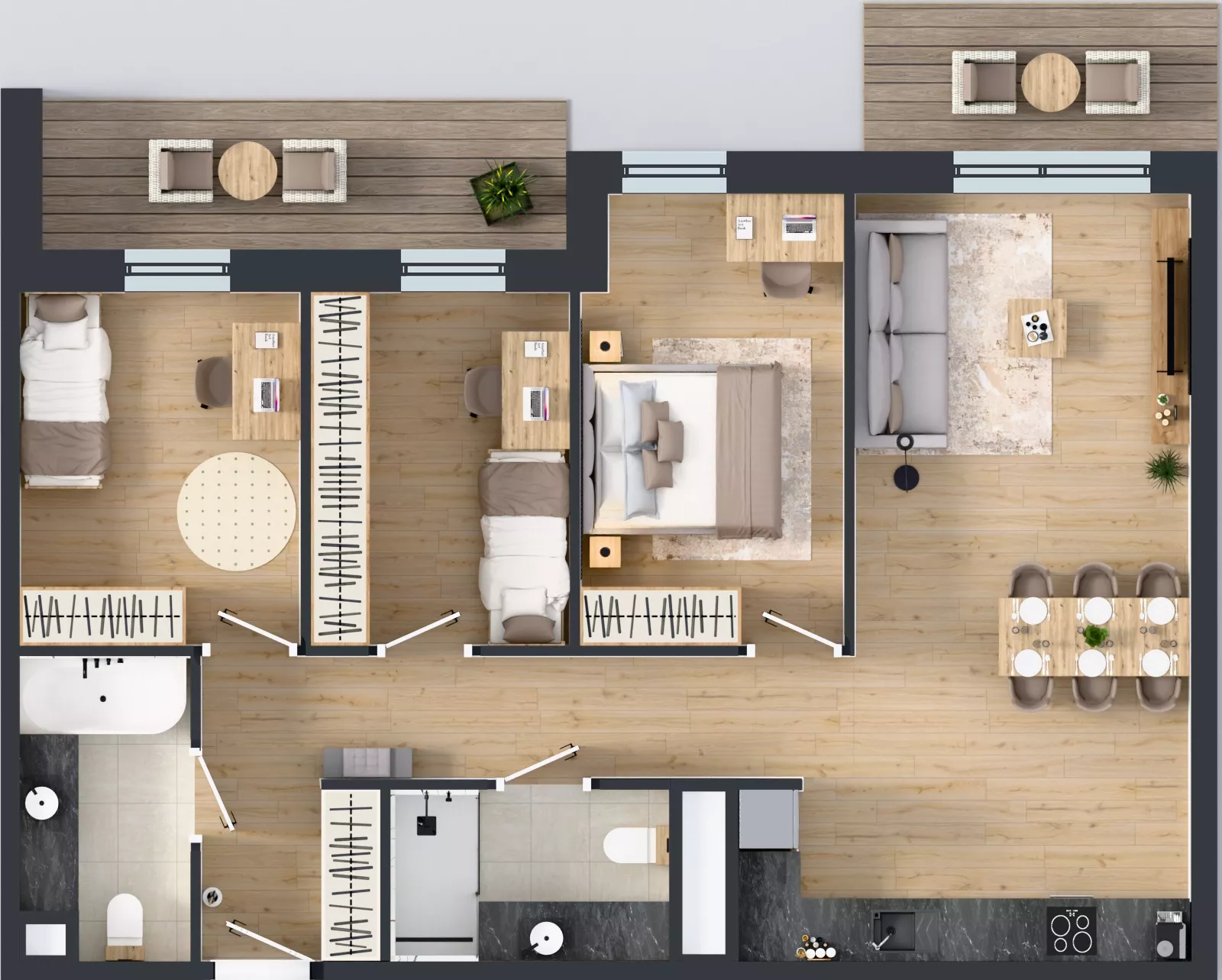 4 pokoje, mieszkanie 81,86 m², piętro 3, oferta nr A20, Concept Ćwiklińska, Warszawa, Białołęka, Tarchomin, ul. Elżbiety Barszczewskiej 2