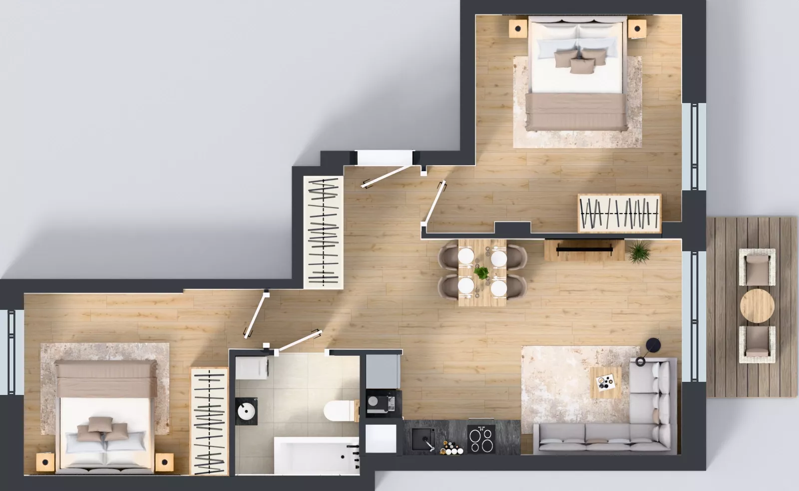 3 pokoje, mieszkanie 57,14 m², piętro 1, oferta nr 28, Viva Garden 14, Warszawa, Białołęka, Brzeziny, ul. Szlachecka 8