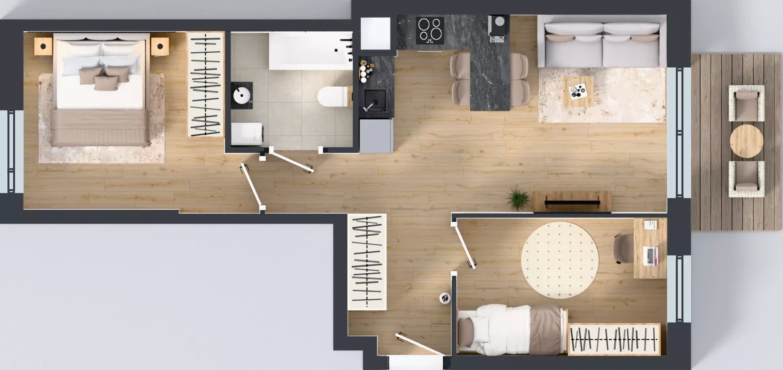 3 pokoje, mieszkanie 51,37 m², piętro 2, oferta nr 52, Viva Garden 14, Warszawa, Białołęka, Brzeziny, ul. Szlachecka 8