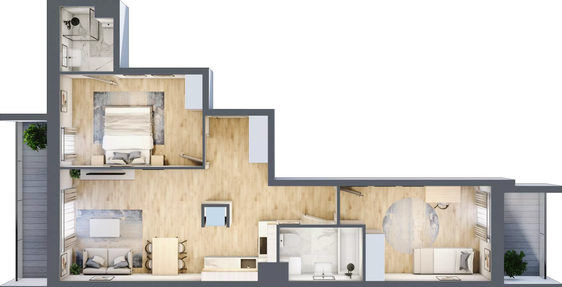3 pokoje, mieszkanie 65,31 m², piętro 1, oferta nr III/C97, Miasteczko Nova Sfera, Warszawa, Białołęka, Żerań, ul. Marywilska