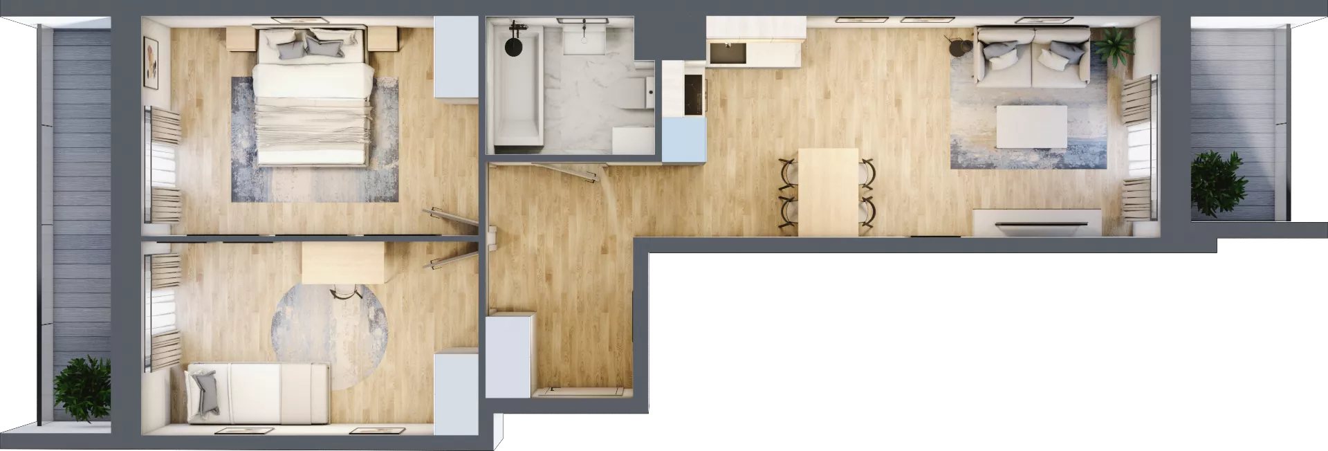 3 pokoje, mieszkanie 57,23 m², piętro 2, oferta nr III/C136, Miasteczko Nova Sfera, Warszawa, Białołęka, Żerań, ul. Marywilska