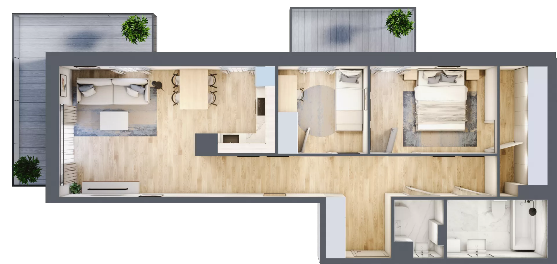 3 pokoje, mieszkanie 68,54 m², piętro 2, oferta nr VII/85, Olchowy Park 7, Warszawa, Białołęka, Kobiałka, ul. Marii Callas 4A