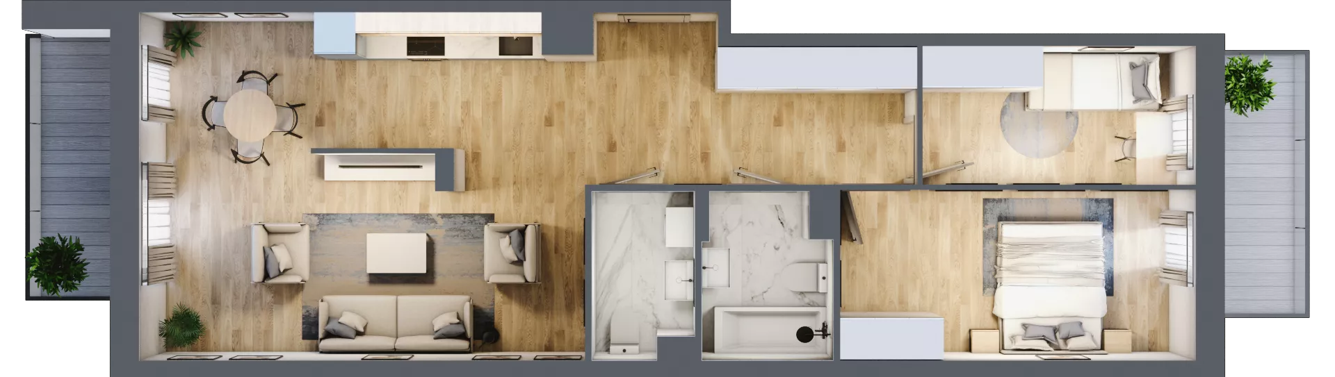 3 pokoje, mieszkanie 70,42 m², piętro 2, oferta nr VII/41, Olchowy Park 7, Warszawa, Białołęka, Kobiałka, ul. Marii Callas 4A