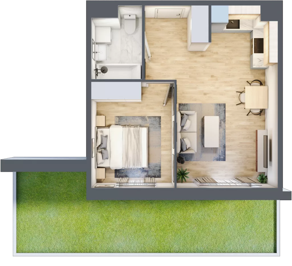 2 pokoje, mieszkanie 39,80 m², parter, oferta nr II/A119, Olchowy Park 2, Warszawa, Białołęka, Kobiałka, ul. Marii Callas 18