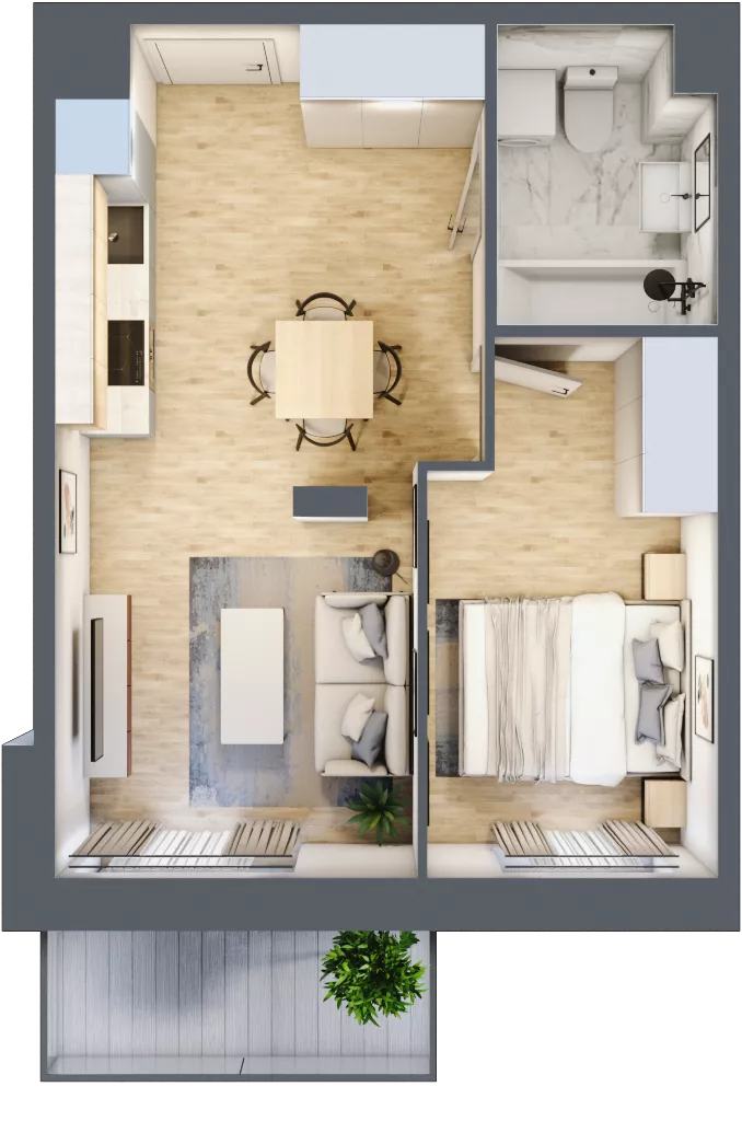 2 pokoje, mieszkanie 34,41 m², piętro 1, oferta nr II/B32, Olchowy Park 2, Warszawa, Białołęka, Kobiałka, ul. Marii Callas 18