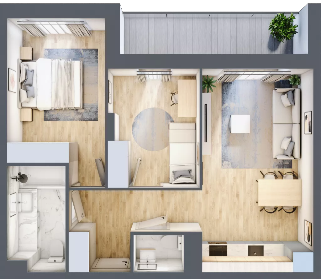3 pokoje, mieszkanie 56,90 m², piętro 2, oferta nr VI/27, Neo Nova Ochota 6, Warszawa, Włochy, Raków, ul. Opackiego