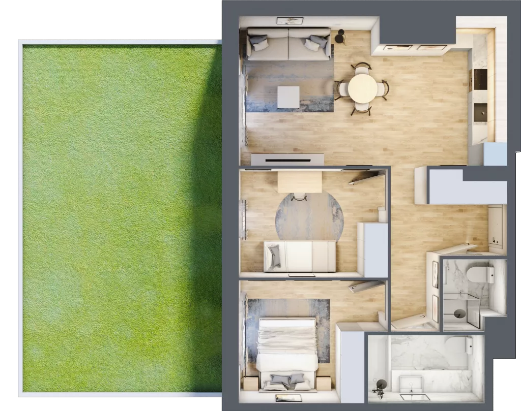 3 pokoje, mieszkanie 64,02 m², parter, oferta nr VI/65, Neo Nova Ochota 6, Warszawa, Włochy, Raków, ul. Opackiego