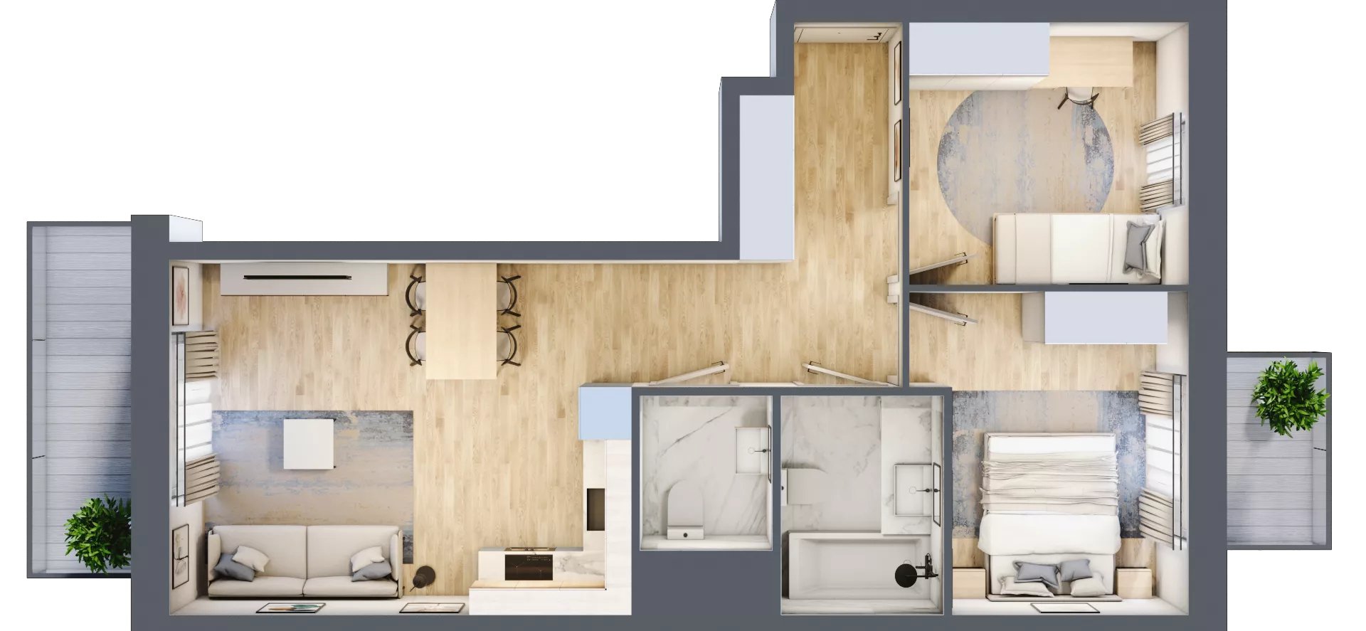 3 pokoje, mieszkanie 57,65 m², piętro 5, oferta nr VI/82, Neo Nova Ochota 6, Warszawa, Włochy, Raków, ul. Opackiego