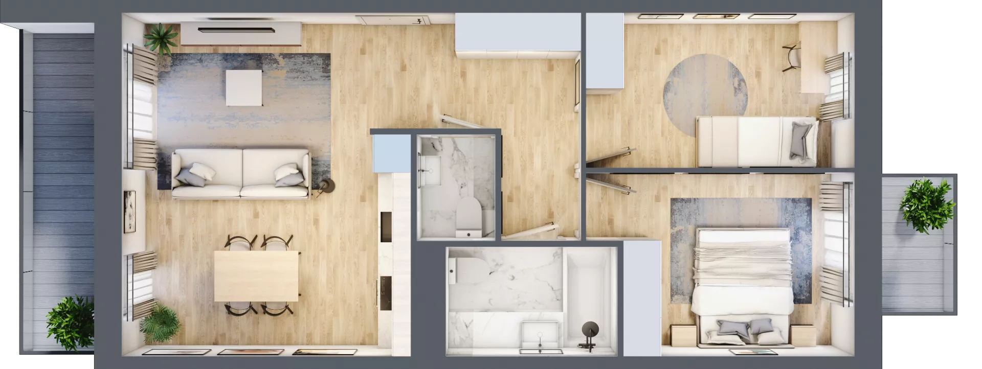 3 pokoje, mieszkanie 60,78 m², piętro 2, oferta nr VI/29, Neo Nova Ochota 6, Warszawa, Włochy, Raków, ul. Opackiego
